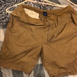 Khaki jogger shorts